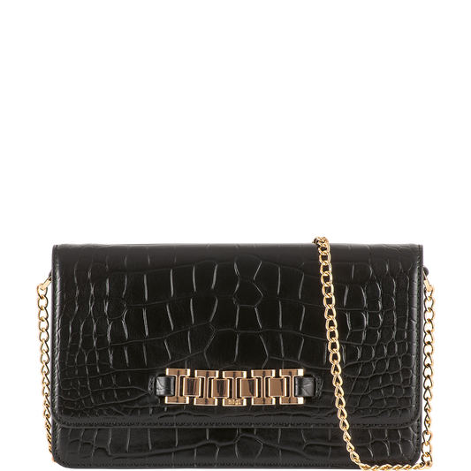 Hōgl black leather clutch bag