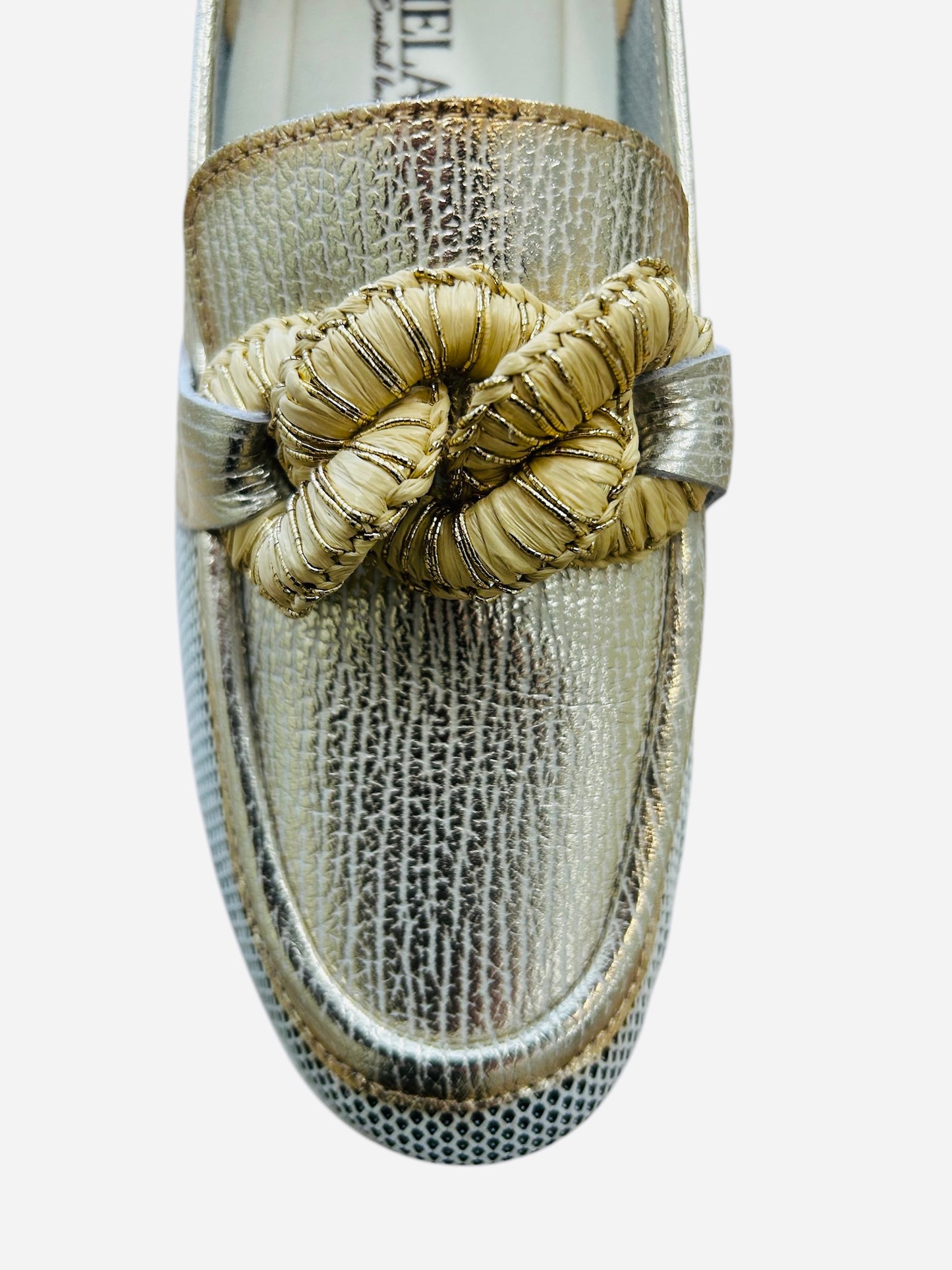 Carmela gold sporty loafer