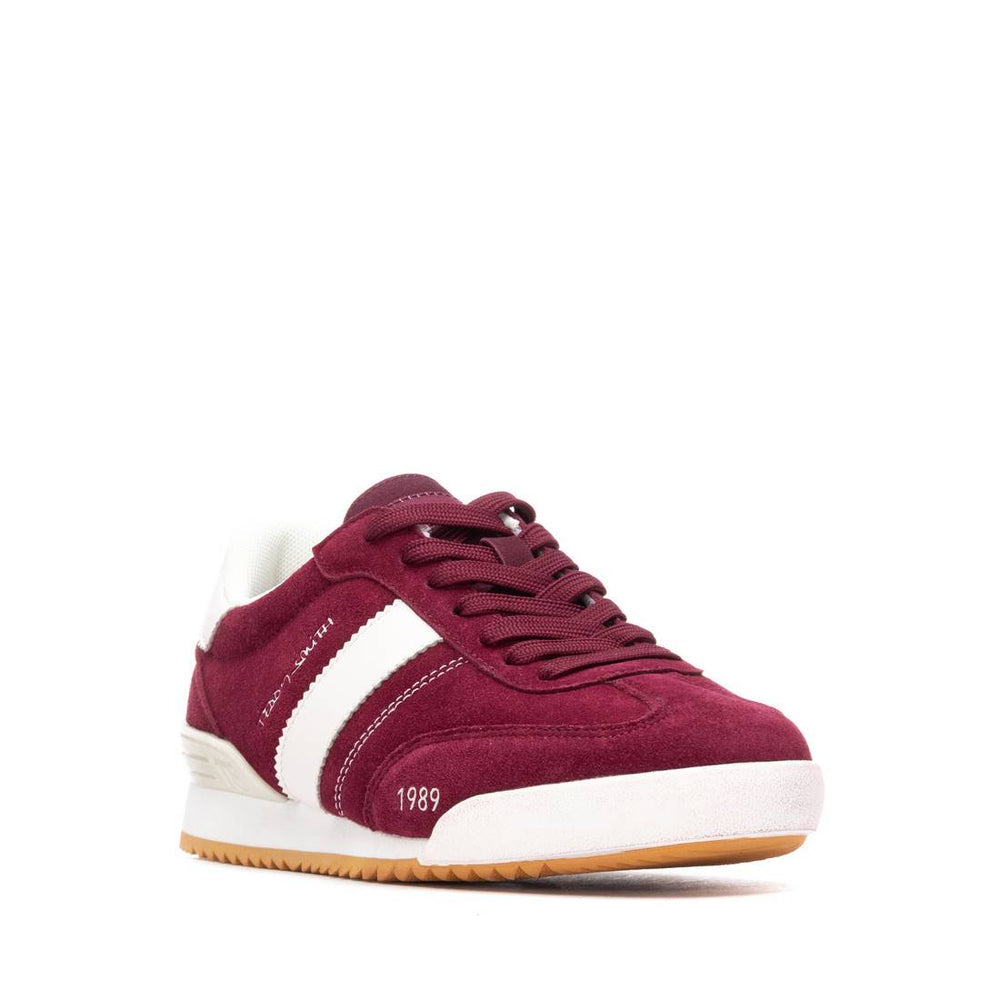 Teddy Smith burgundy retro sneakers