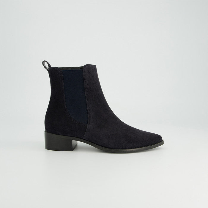 Paul Green navy suede Chelsea ankle boots