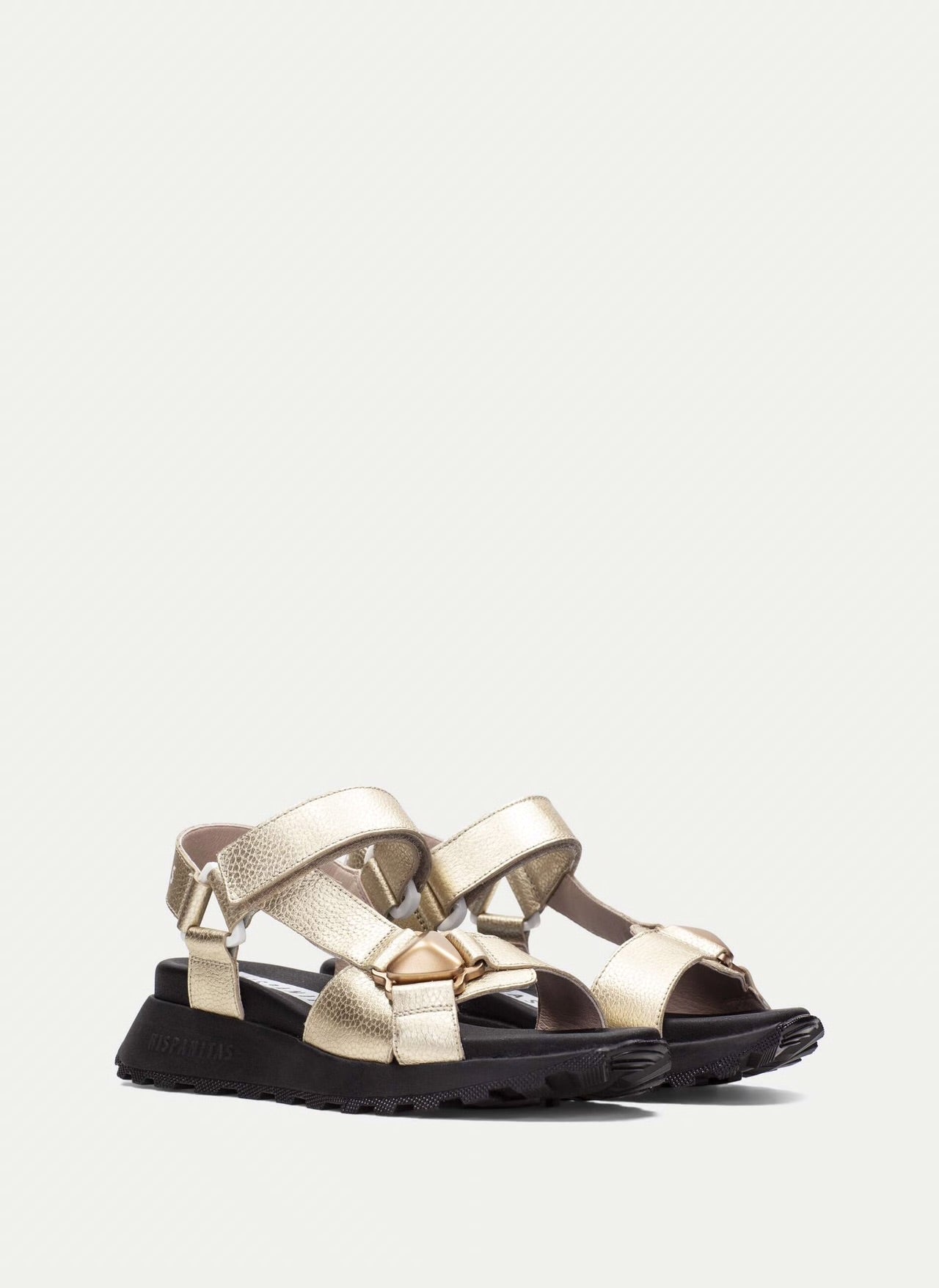 Hispanitas gold leather sandals - Melissakshoes