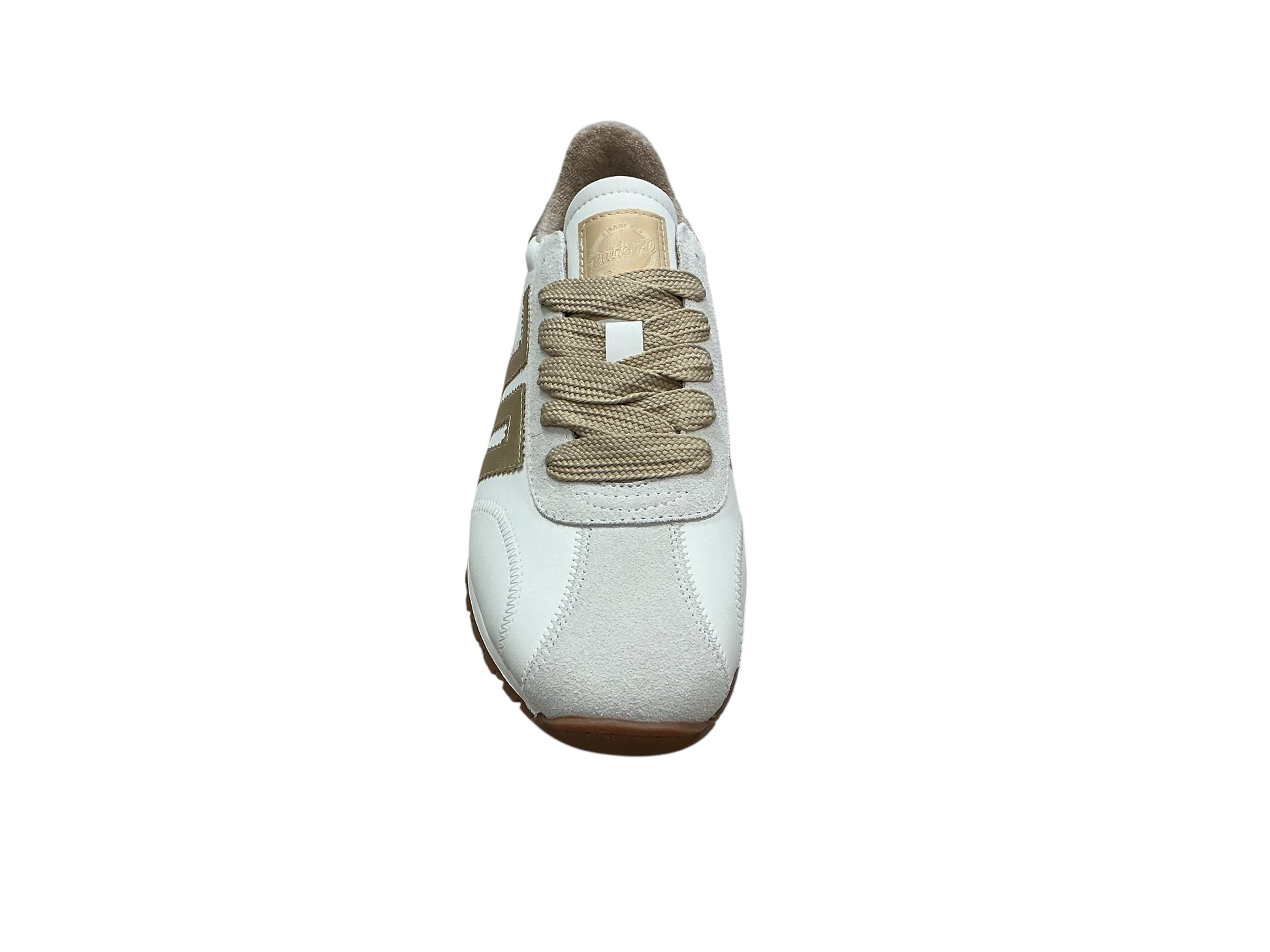 Back 70 cream and gold retro sneaker - Melissakshoes