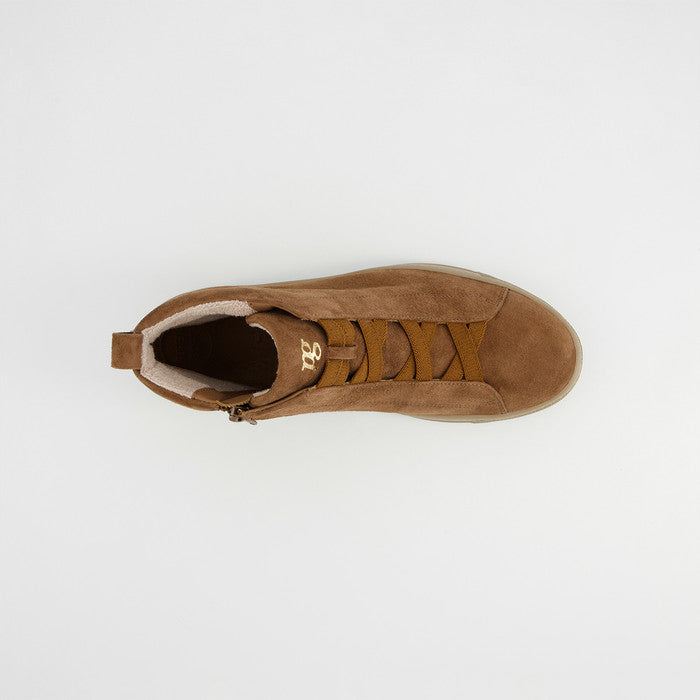 Paul Green tan suede hightop sneakers