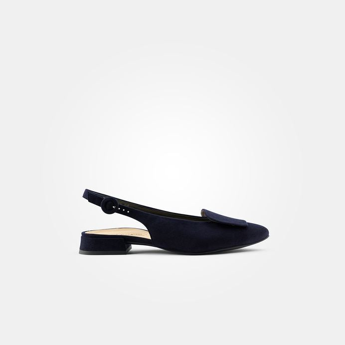 Paul Green navy suede slingback sandal - Melissakshoes