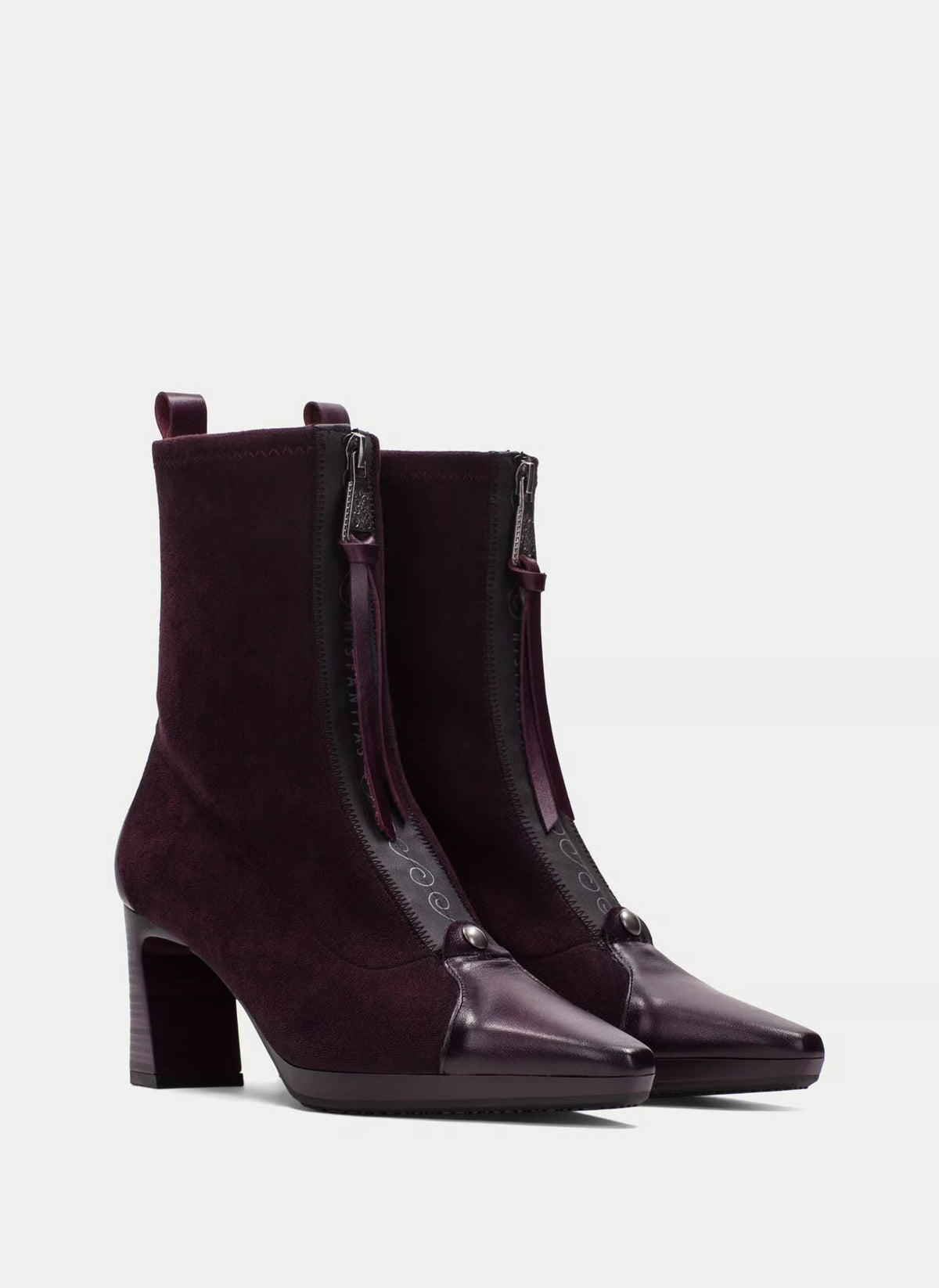 Hispanitas burgundy ankle boots
