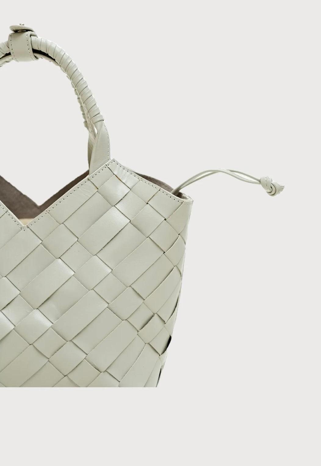 Alēo  grey leather shopper bag