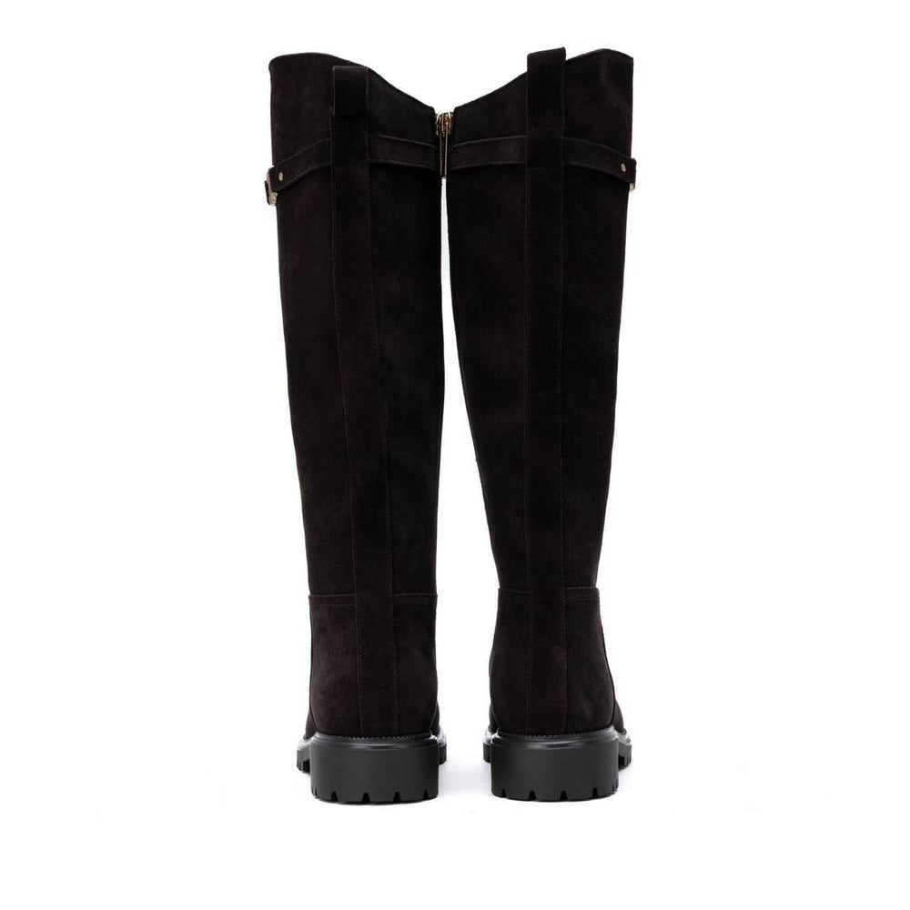 Carmela brown suede knee high boots