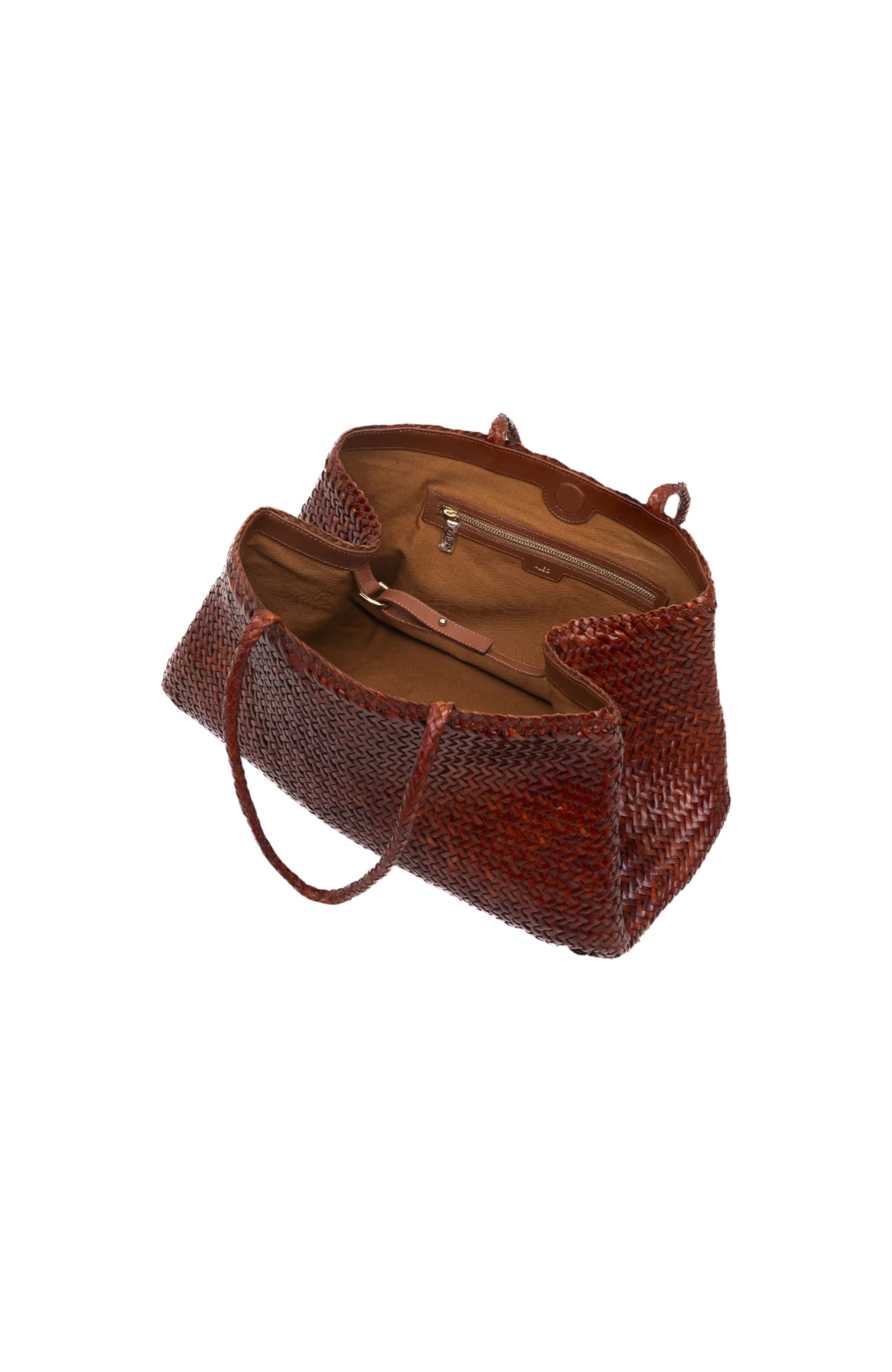 ALĒO toffee hand woven shopper - Melissakshoes
