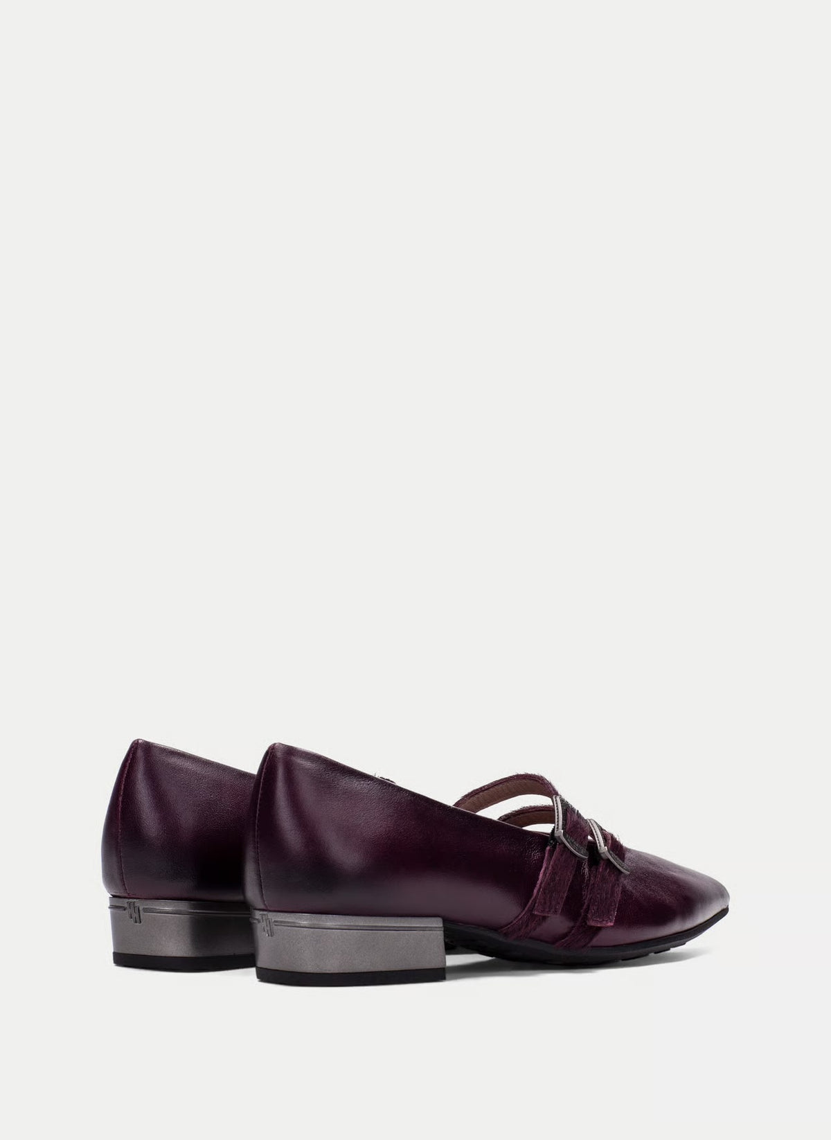 Hispanitas burgundy Mary Jane leather shoes