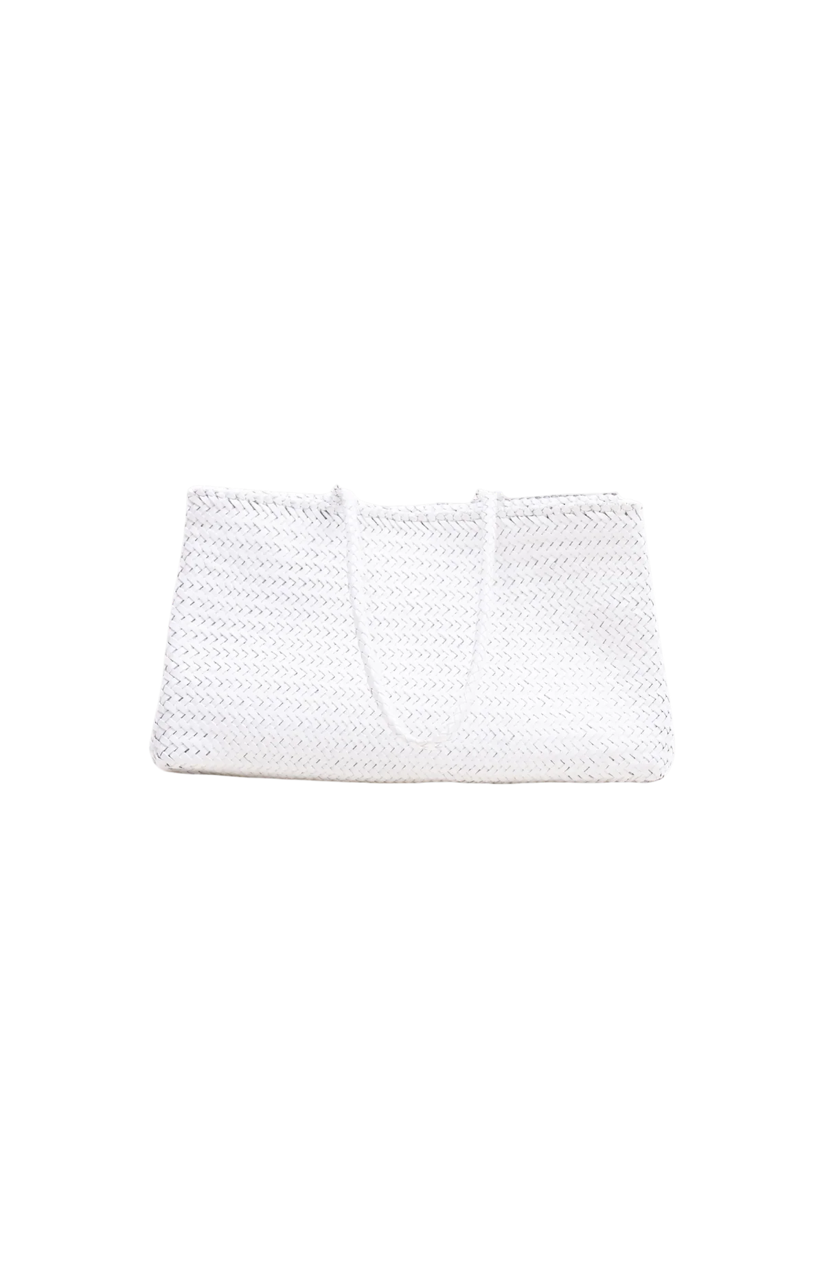 ALẼO Ivory woven leather shopper - Melissakshoes