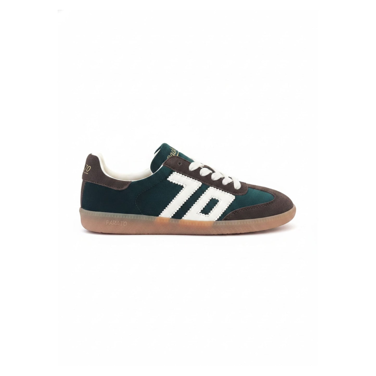 Back 70 green and brown velvet suede sneakers