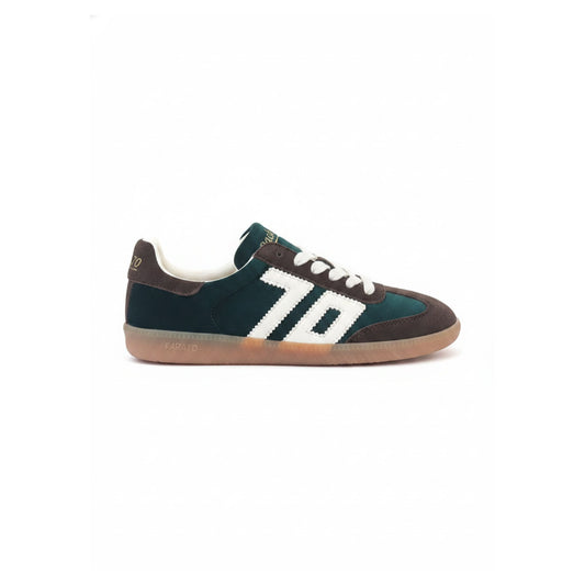 Back 70 green and brown velvet suede sneakers