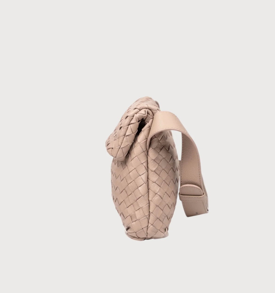 Alēo taupe leather crossbody handbag