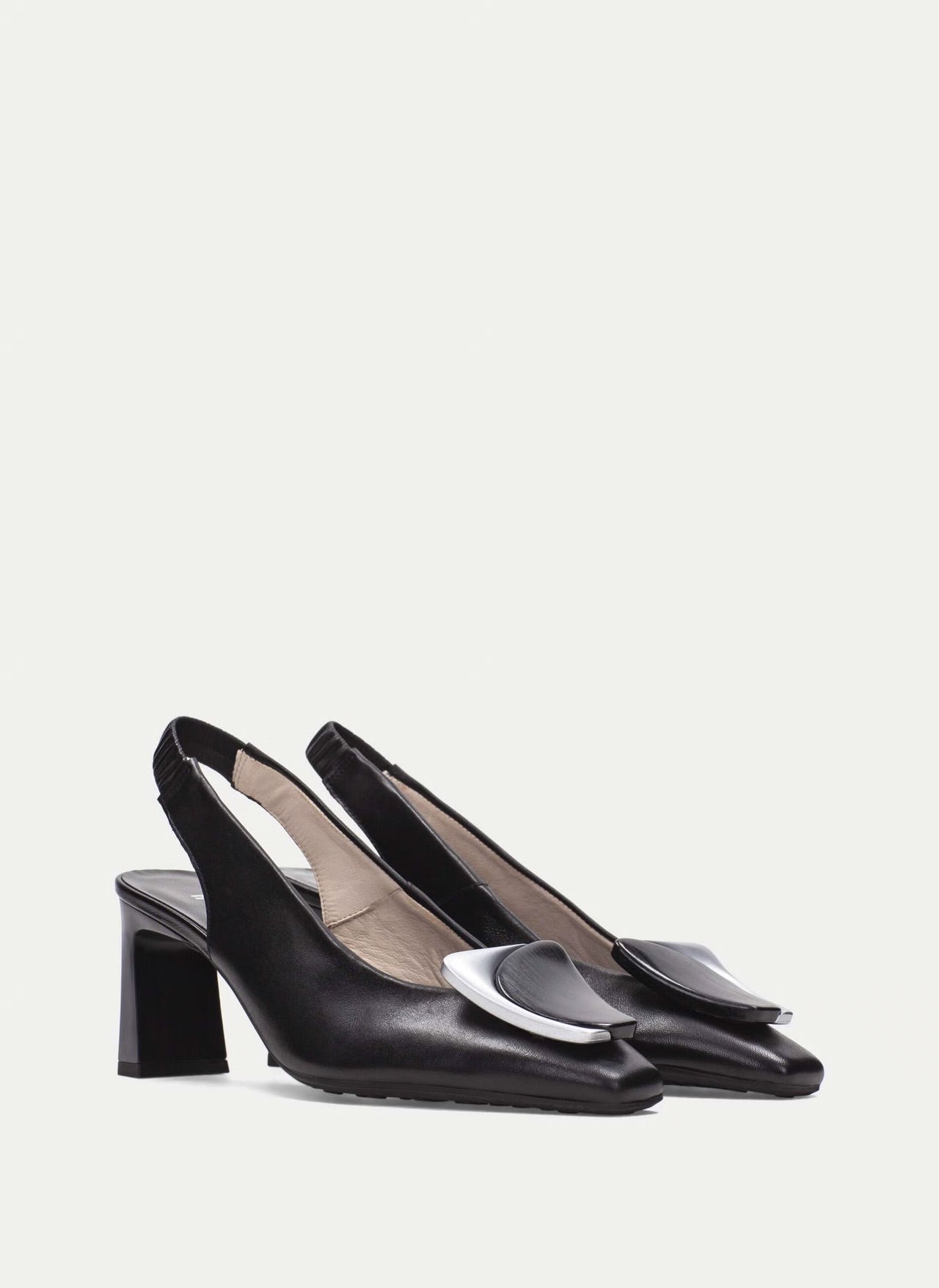Hispanitas black leather sling backs - Melissakshoes