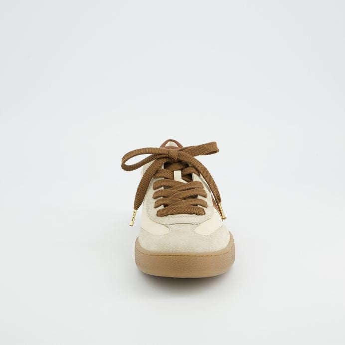 Paul Green cream and tan leather and suede sneakers - Melissakshoes