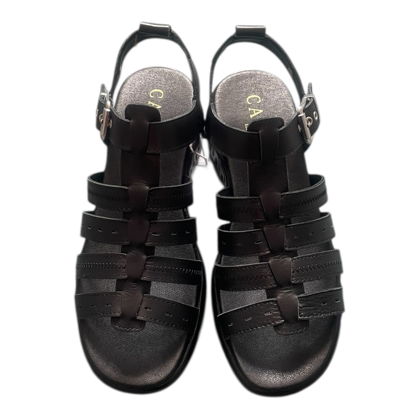 Carmela black leather sandal
