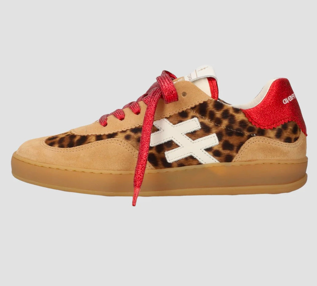 Another Trend camel and leopard print sneakers