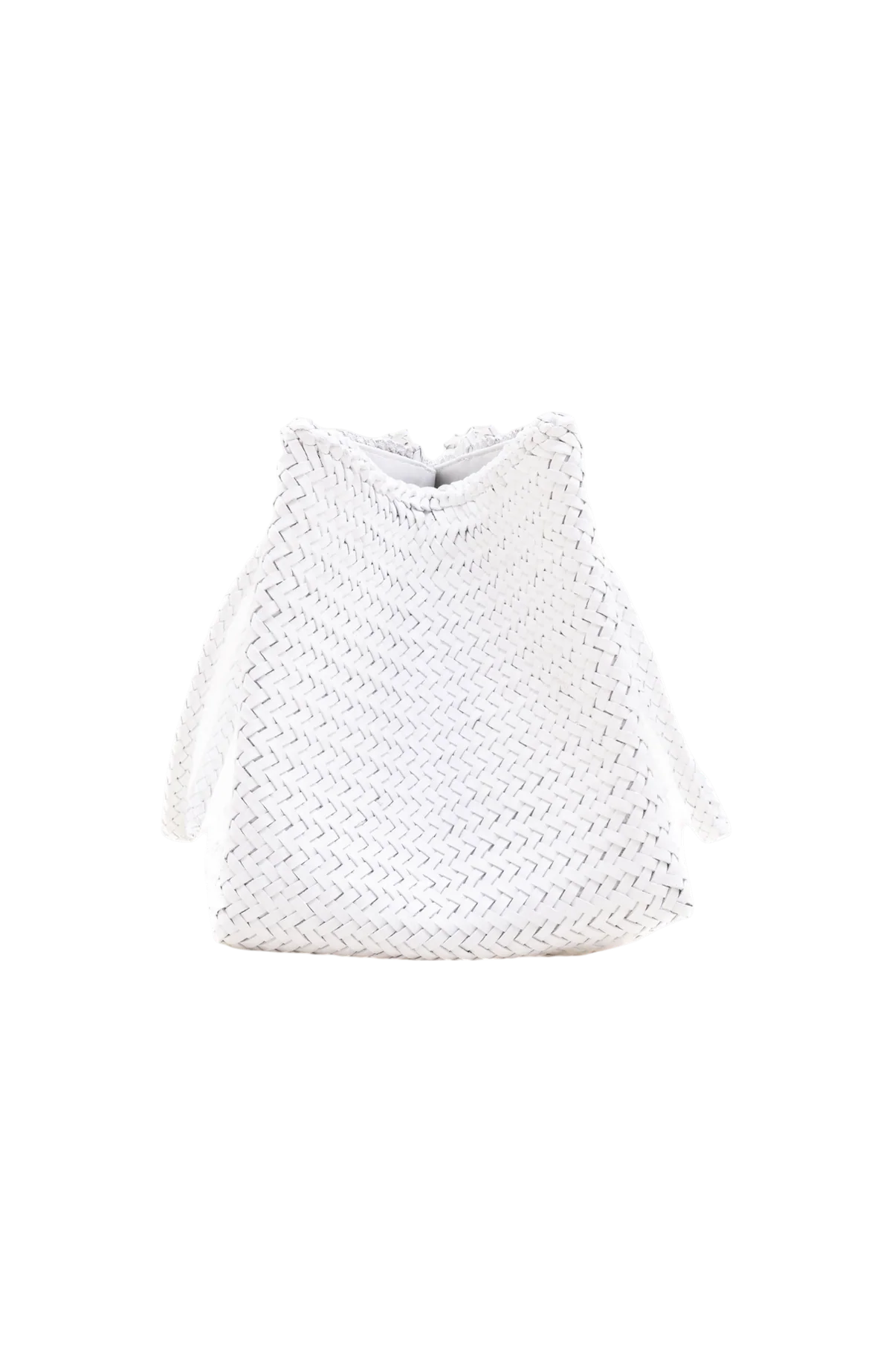 ALẼO Ivory woven leather shopper - Melissakshoes