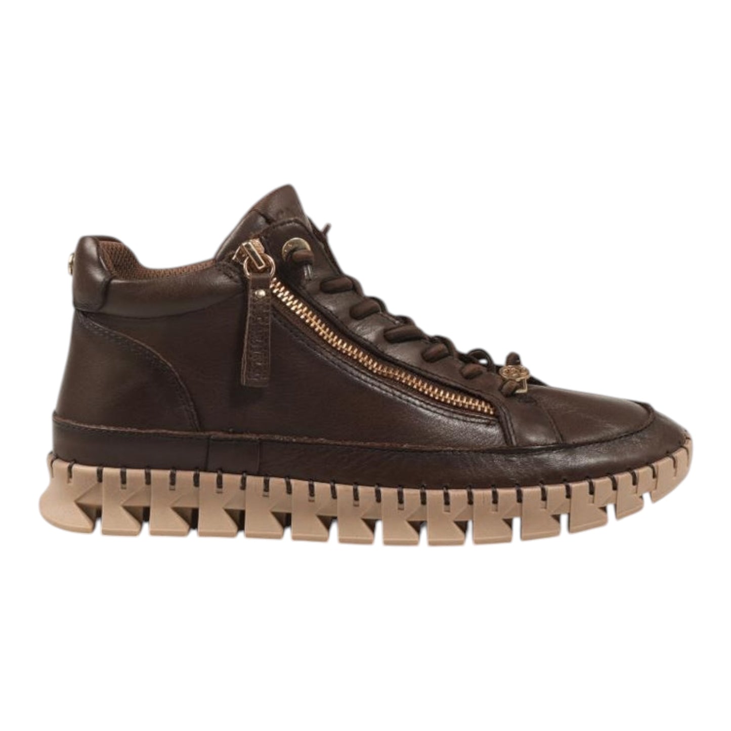 Carmela brown leather ankle sneaker boot