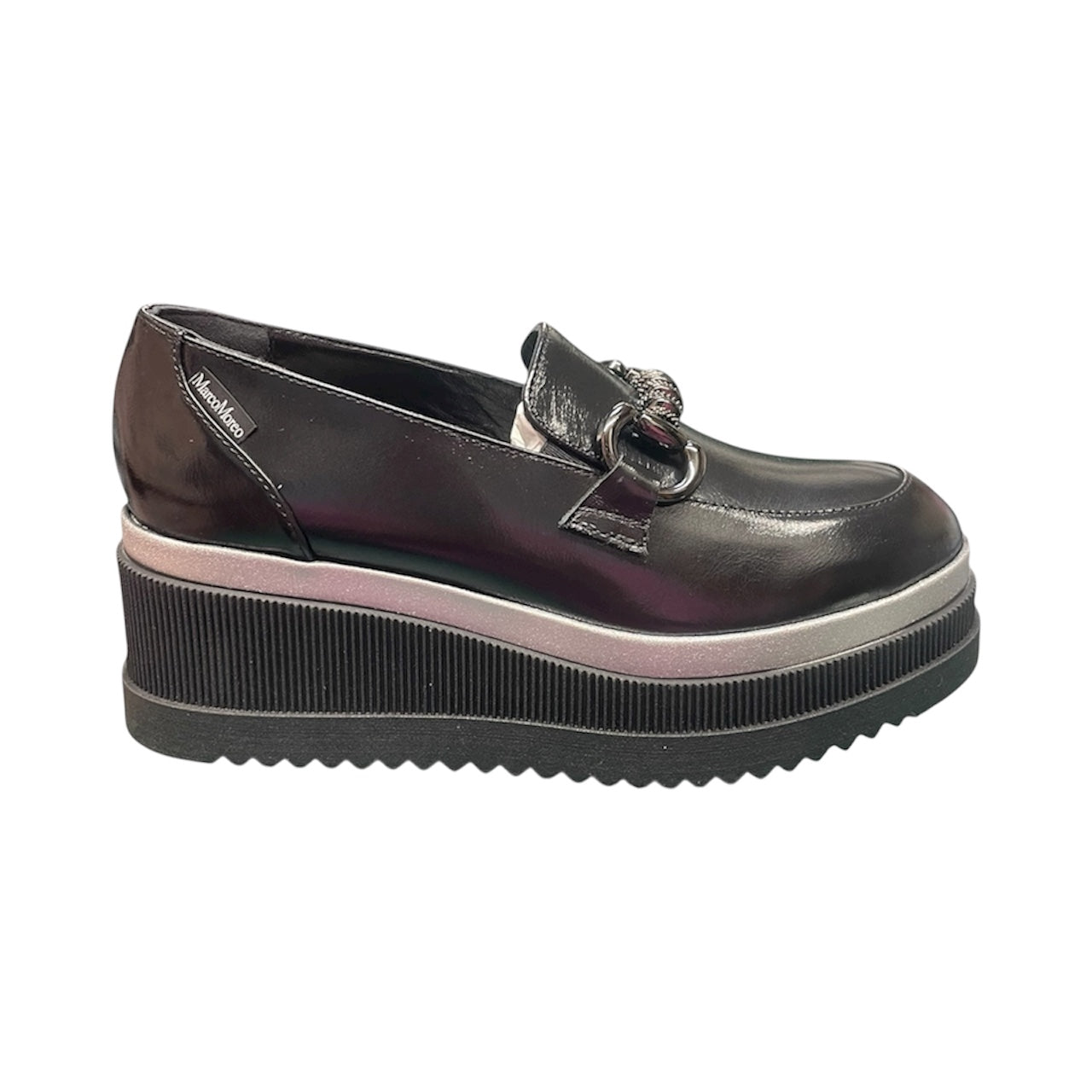 Marco Moreo black leather platform loafer - Melissakshoes