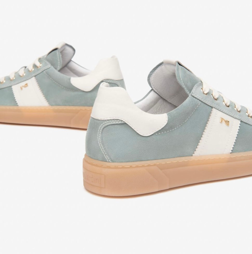 NeroGiardini green suede retro sneakers