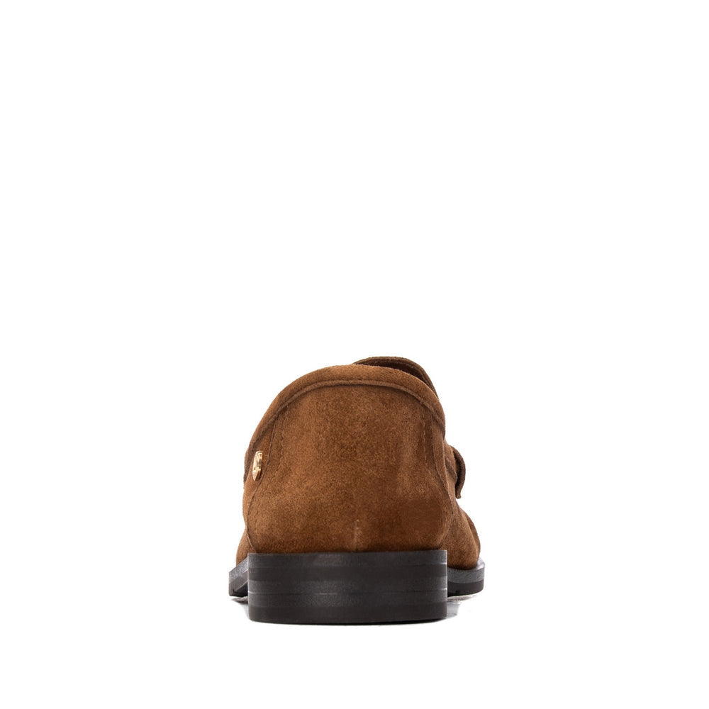 Carmela tan suede loafers