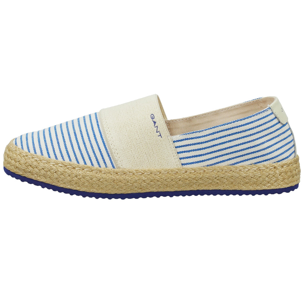 Gant blue and cream striped espadrilles
