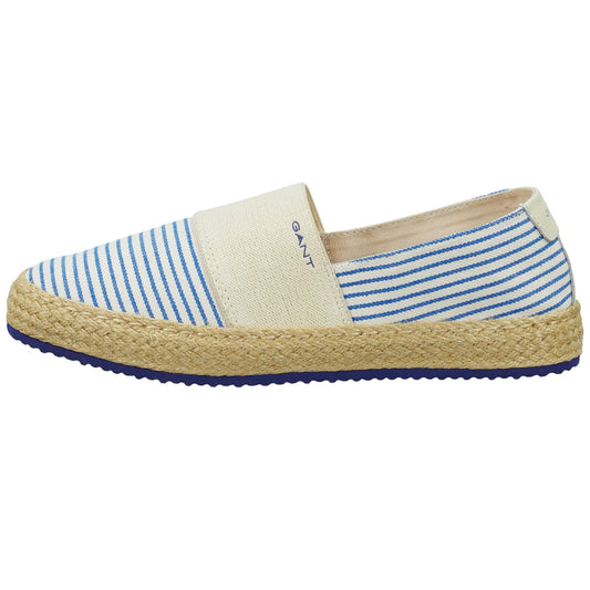 Gant blue and cream striped espadrilles