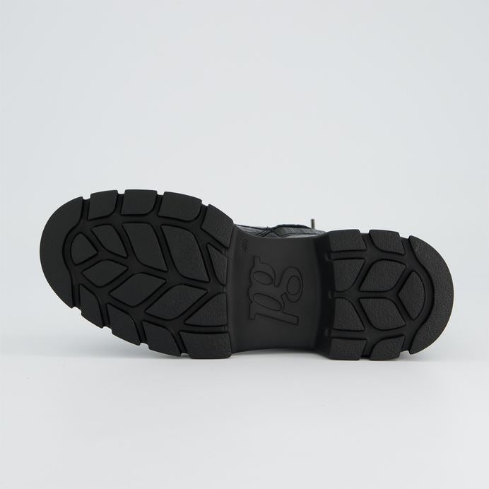 Paul Green black leather laced up boots