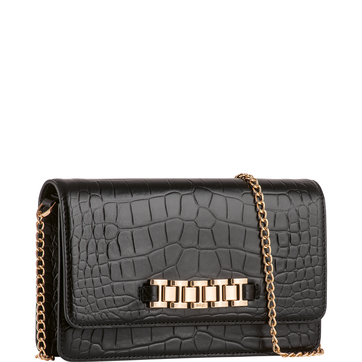Hōgl black leather clutch bag