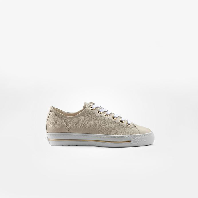 Paul Green beige leather sneakers - Melissakshoes