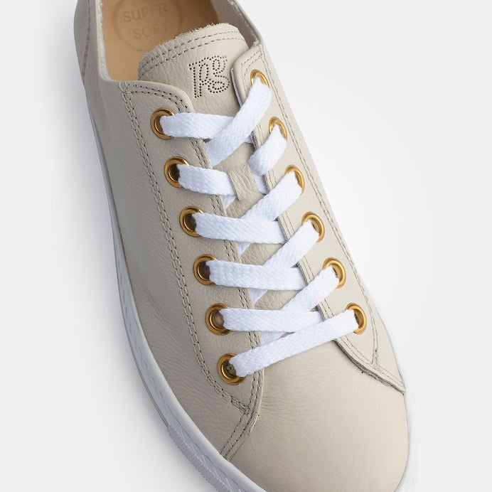 Paul Green beige leather sneakers - Melissakshoes