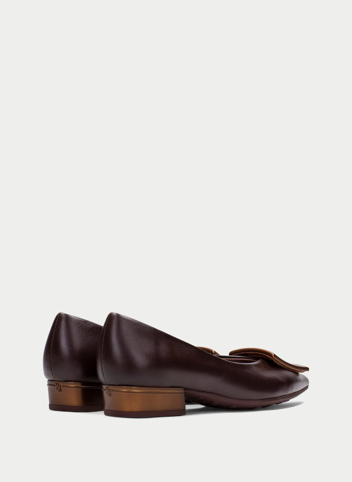 Hispanitas brown leather ballerina flats
