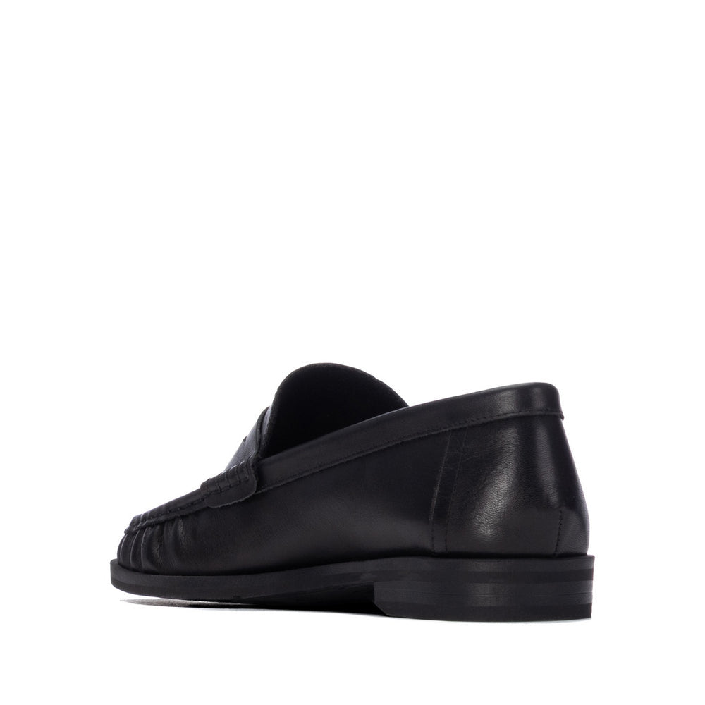Carmela black leather loafers