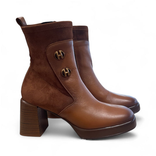 Hispanitas tan leather and suede ankle boots