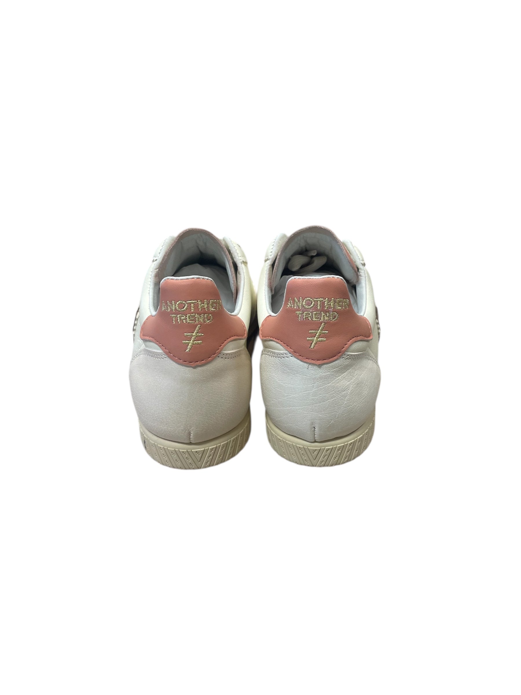 Another Trend cream leather sneakers - Melissakshoes