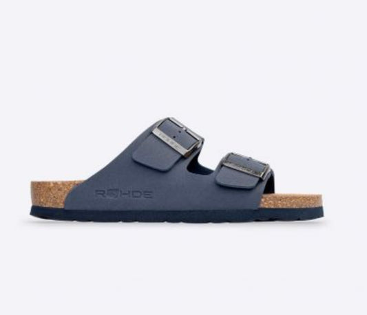Rohde navy suede sandals