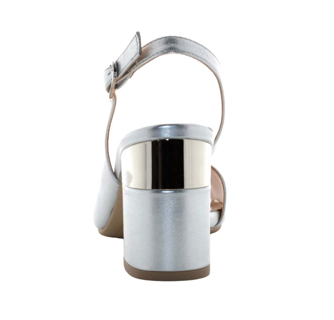 NeroGiardini silver leather sandals