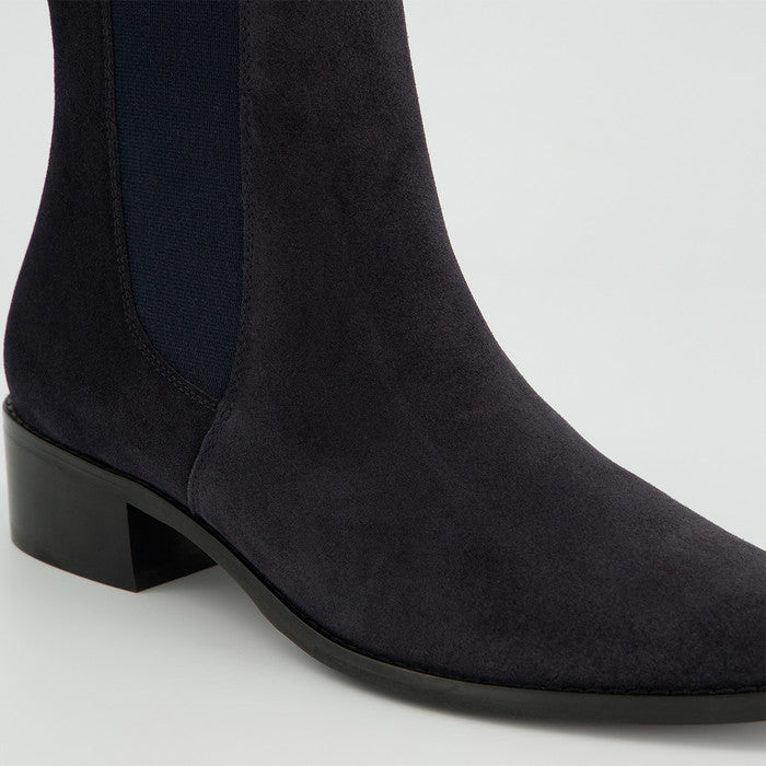 Paul Green navy suede Chelsea ankle boots