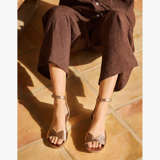 pedro garcía bronze sandal