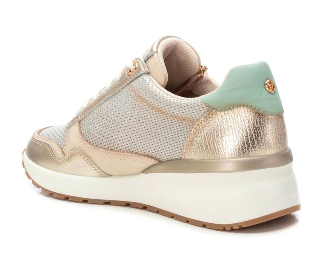 Gold wedge sneaker