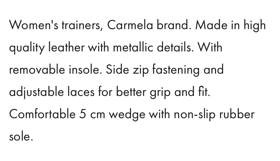 Gold wedge sneaker