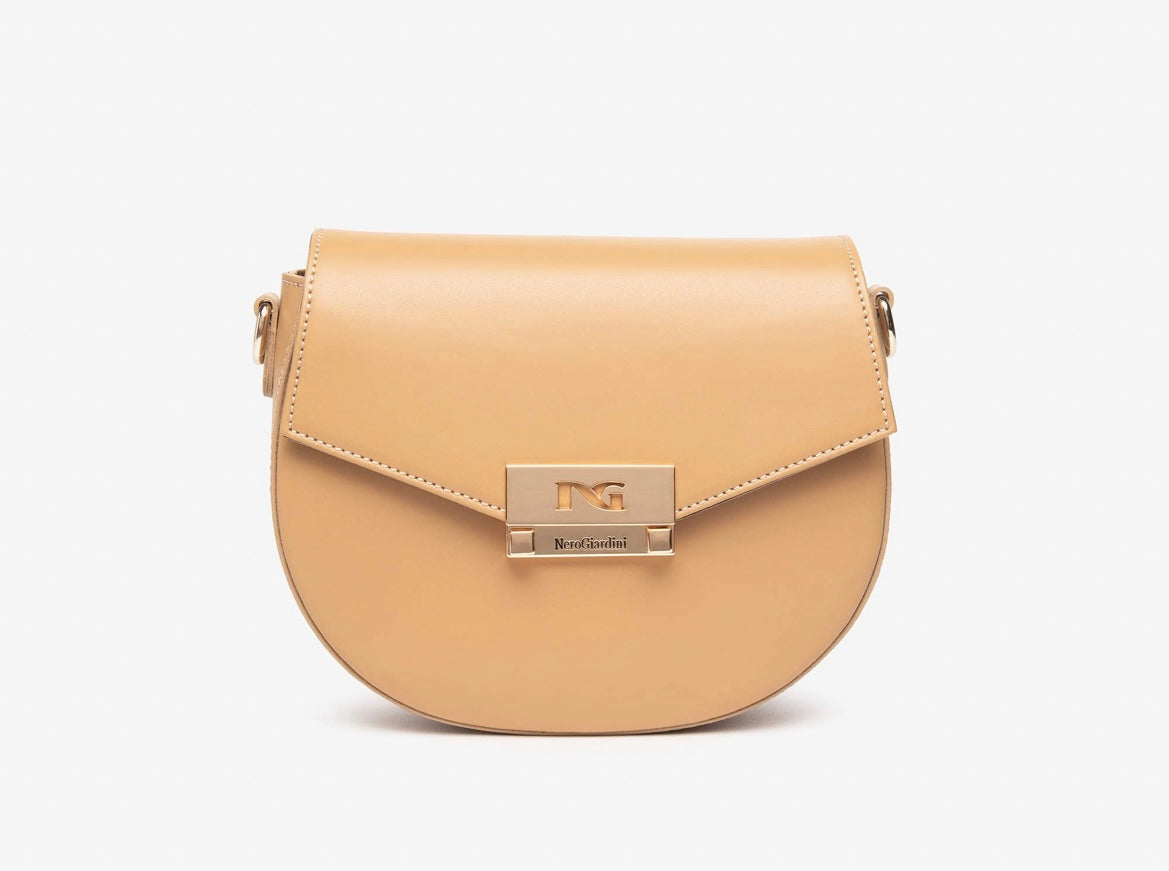Nerogiardini tan leather shoulder bag