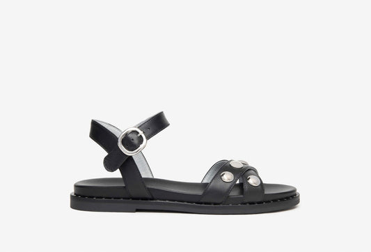Nerogiardini black leather sandal