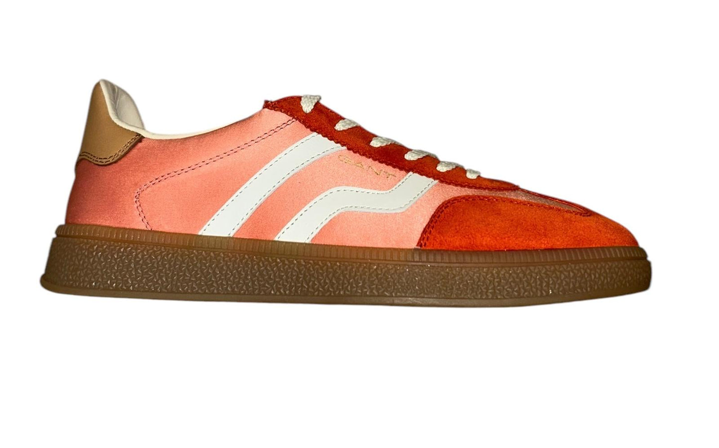 Gant red suede and apricot satin retro sneaker