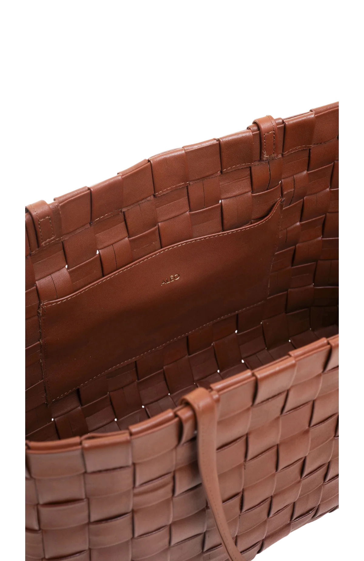 ALĒO Tessa toffee woven shopper - Melissakshoes