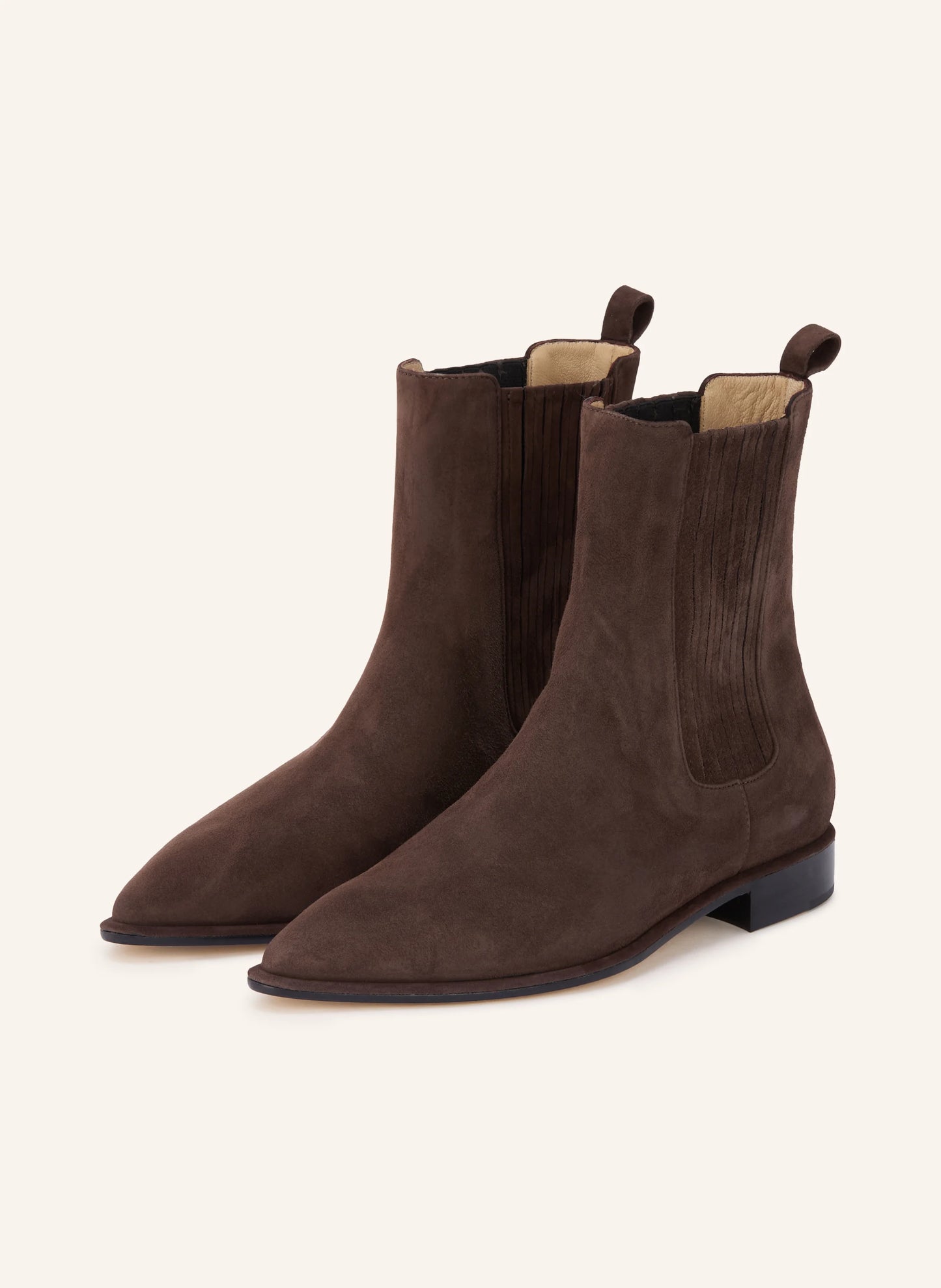 POMME D’OR chocolate suede ankle boot