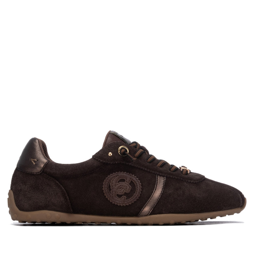 Carmela brown suede slip on sneaker