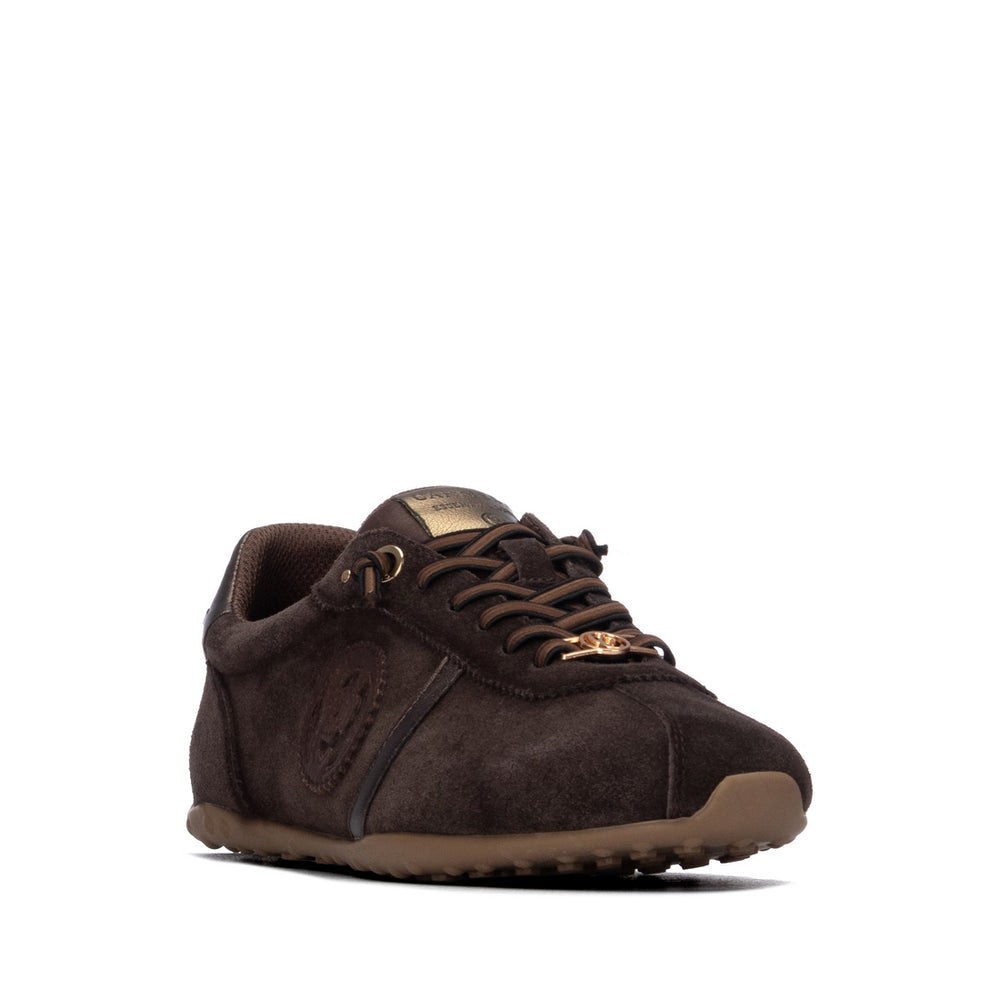 Carmela brown suede slip on sneaker