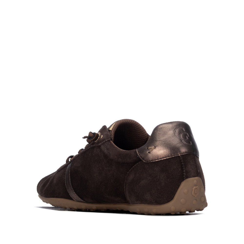 Carmela brown suede slip on sneaker